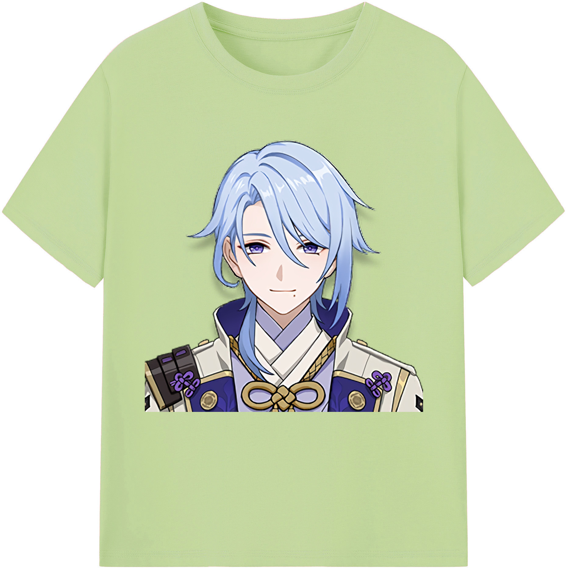げんし神 神里綾人 かみさとあやと genshin Kamisato Ayato 綿100％半袖Tシャツ（フロントプリント）